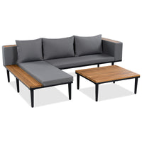 Luxury Patio Furniture Set with Removable Cushions and Coffee Table