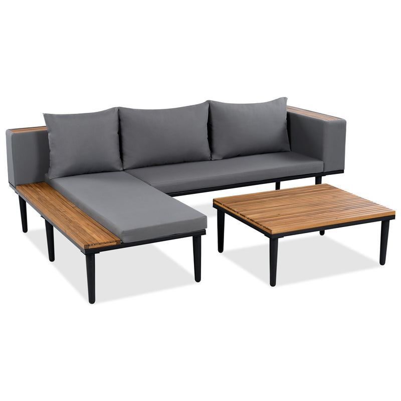 Luxury Patio Furniture Set with Removable Cushions and Coffee Table