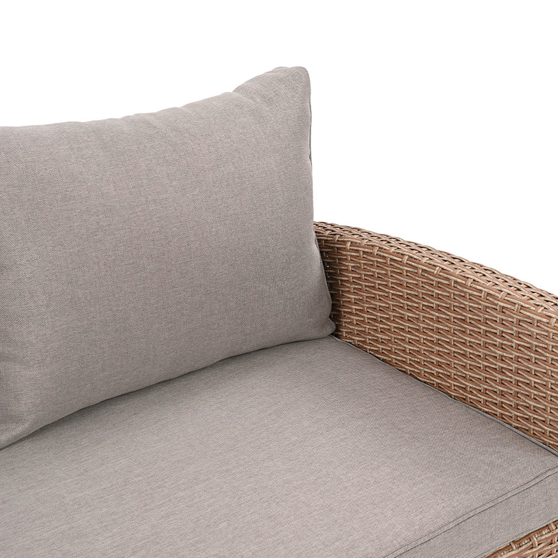 6-Piece Outdoor Rattan Wicker Set Patio Garden Backyard Sofa, Chair,