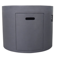 Contemporary 31' Round MGO Fire Pit with 40,000 BTU in Dark Grey
