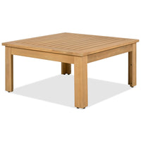 4 Pieces Outdoor Acacia Wood Sofa Set, Woven Mesh Armrests, L-Shaped