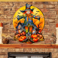Halloween Scarecrow Door Decor – Handcrafted Holiday Decoration