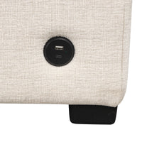 Beige Chenille Sectional Sofa Convertible Pull-out Bed with Storage