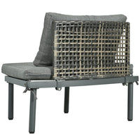 6-Piece Patio Sofa Furniture Set, Half Moon Outdoor Sectional Sofa