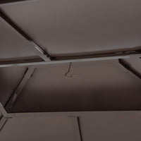 10x12 Hardtop Gazebo Steel Frame Netting Brown