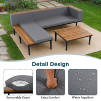 Luxury Patio Furniture Set with Removable Cushions and Coffee Table