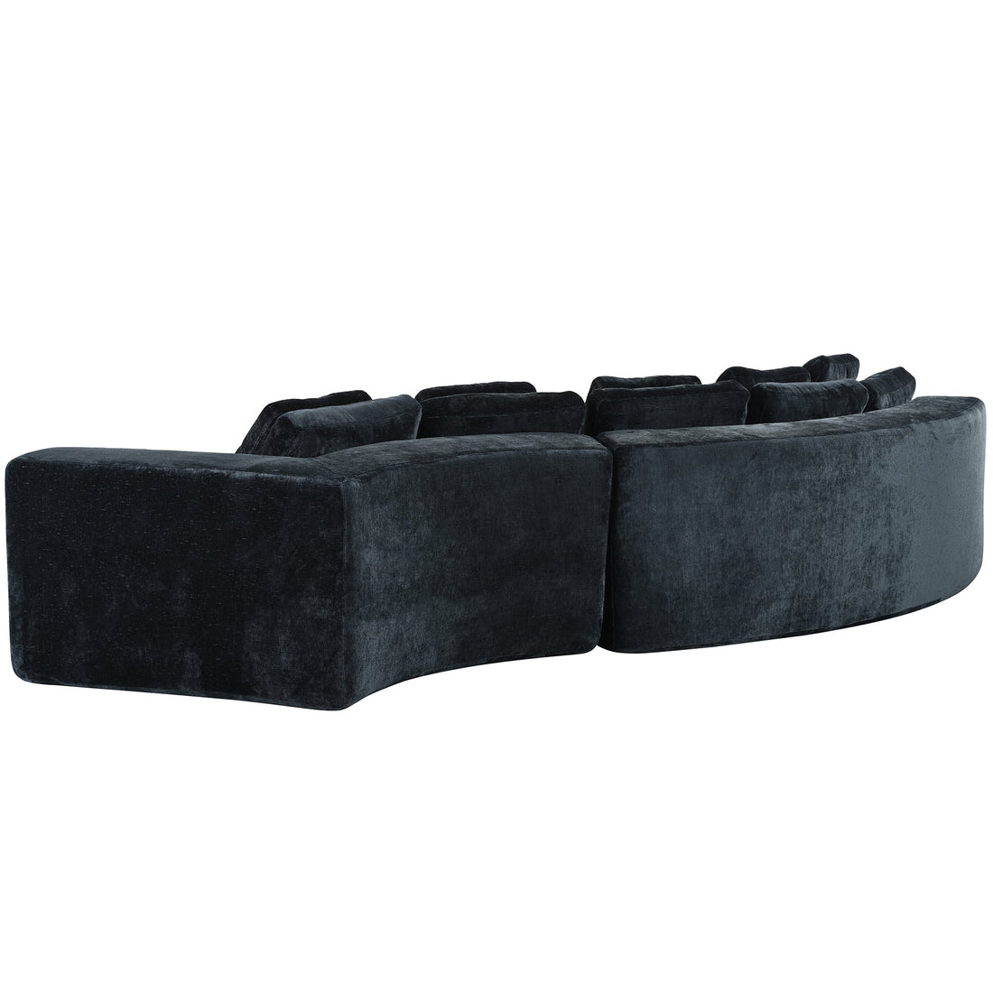 4-Seater Curved Modular Chenille Sofa – Navy Blue