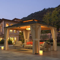 Spruce Wood Double Roof Gazebo 11x13