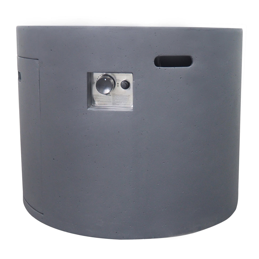 Contemporary 31' Round MGO Fire Pit with 40,000 BTU in Dark Grey