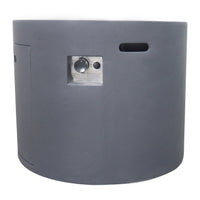 Contemporary 31' Round MGO Fire Pit with 40,000 BTU in Dark Grey