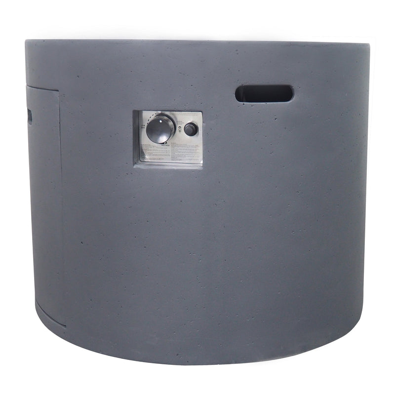 Contemporary 31' Round MGO Fire Pit with 40,000 BTU in Dark Grey