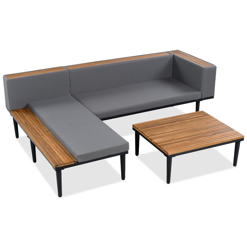 Luxury Patio Furniture Set with Removable Cushions and Coffee Table