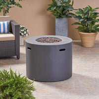 Contemporary 31' Round MGO Fire Pit with 40,000 BTU in Dark Grey