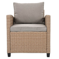 6-Piece Outdoor Rattan Wicker Set Patio Garden Backyard Sofa, Chair,