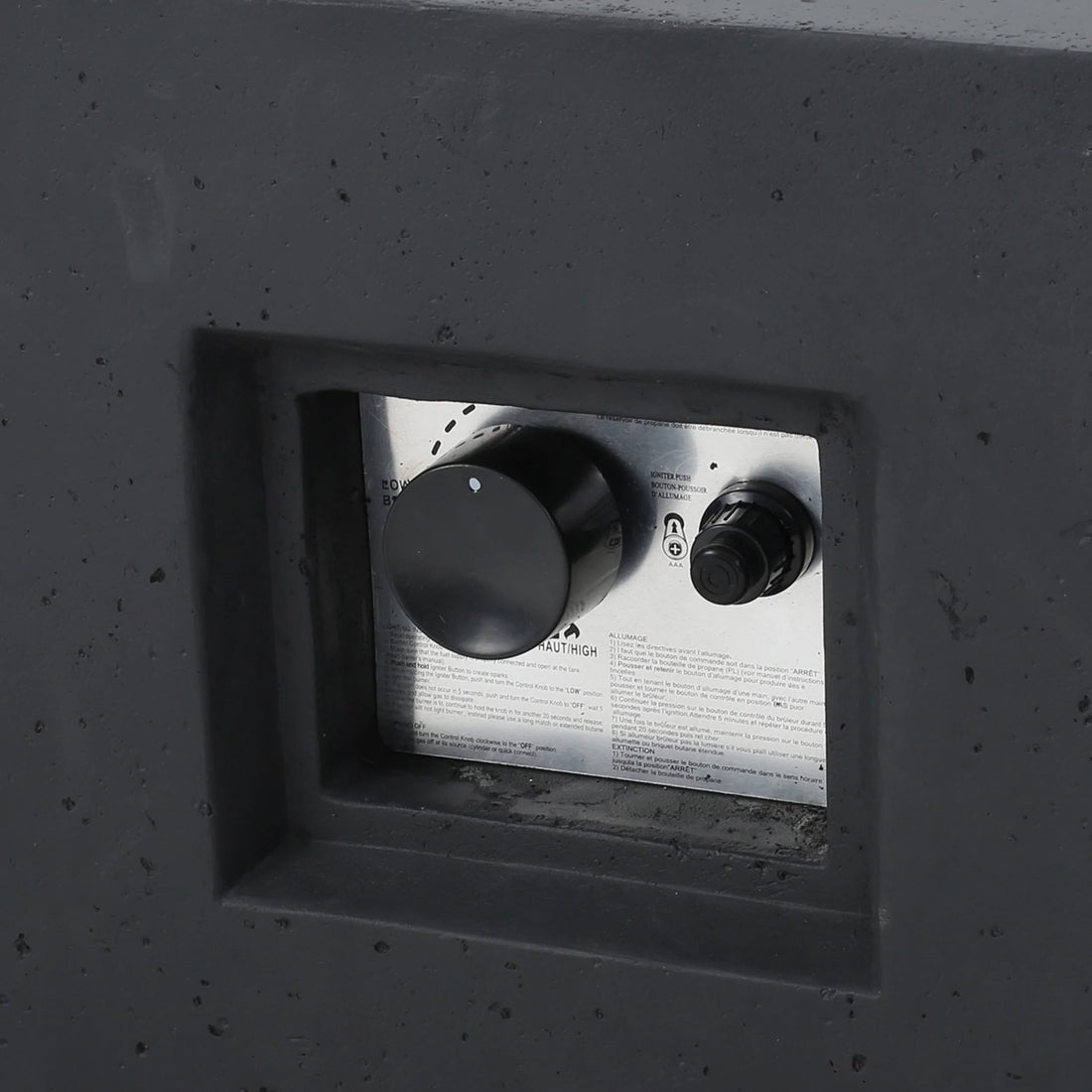 Outdoor 50000 BTU Propane Fire Pit, Dark Grey, with Tank Holder