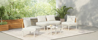 6-Piece Patio Sofa Furniture Set, Half Moon Outdoor Sectional Sofa