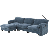 108' Modular Sectional Sofa, L-Shape with 31.5' Extra-Wide Seat