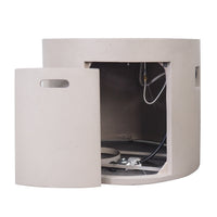 Light Grey Magnesium Oxide 31' Round Fire Pit with 40,000 BTU for