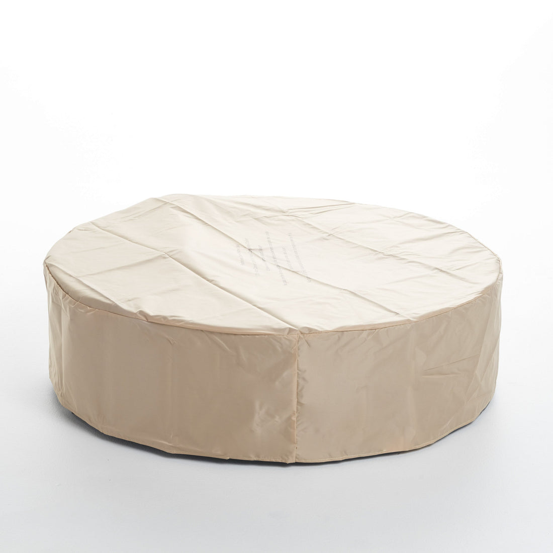 Modern Outdoor 50,000 BTU Round MgO Concrete Propane Fire Pit, Light