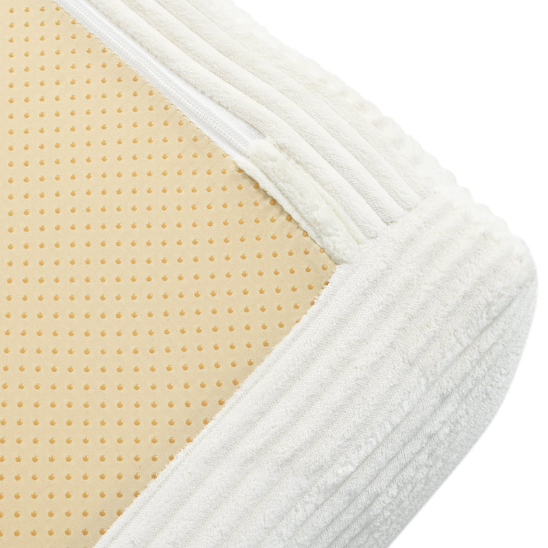 L-Shaped Modular Sofa Bed in Corduroy Fabric, Ideal for Living Rooms