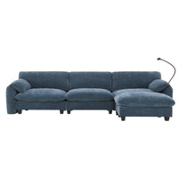 108' Modular Sectional Sofa, L-Shape with 31.5' Extra-Wide Seat