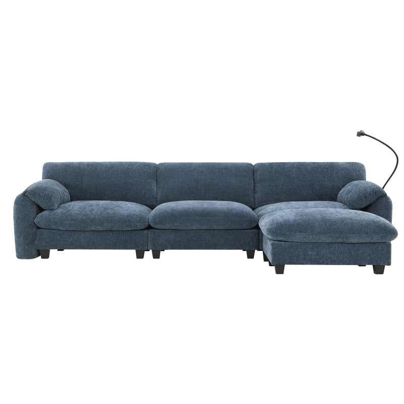108' Modular Sectional Sofa, L-Shape with 31.5' Extra-Wide Seat