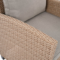 6-Piece Outdoor Rattan Wicker Set Patio Garden Backyard Sofa, Chair,