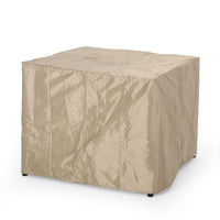 Rustic Style Outdoor 31' WPC Base Square Propane Fire Pit, 40,000 BTU,