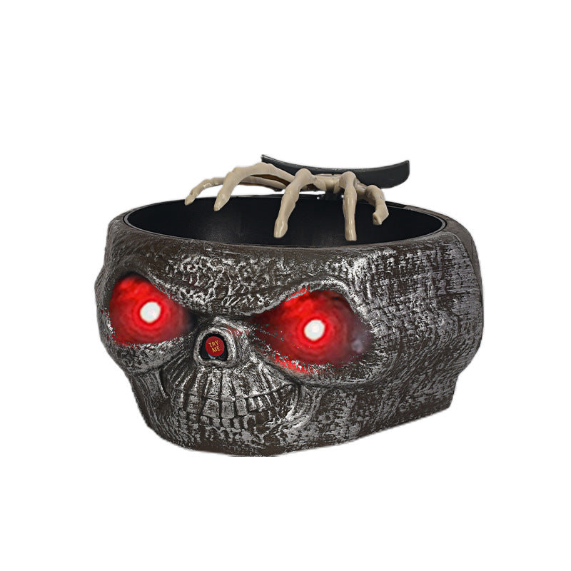 Halloween Pumpkin Candy Bowl – Motion-Activated Skeleton Hand