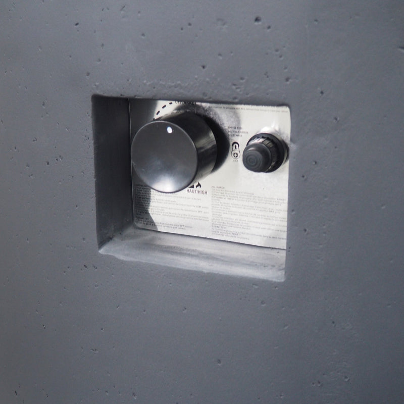 Contemporary 31' Round MGO Fire Pit with 40,000 BTU in Dark Grey