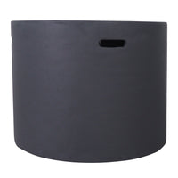 Contemporary 31' Round MGO Fire Pit with 40,000 BTU in Dark Grey