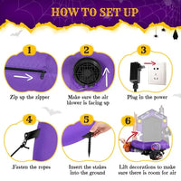 9.8 FT Halloween Inflatables Haunted House Castle Archway Outdoor