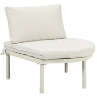 6-Piece Patio Sofa Furniture Set, Half Moon Outdoor Sectional Sofa