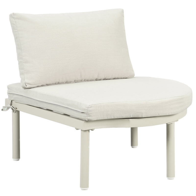 8-Piece Patio Sofa Furniture Set, Half Moon Outdoor Sectional Sofa