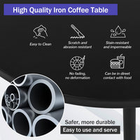 Patio Half- Moon Curved Outdoor Furniture Sofa Set with Coffee Table