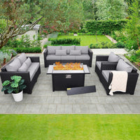 5 Pcs Outdoor Furniture Sets Patio Furniture Set with 45" Fire Pit
