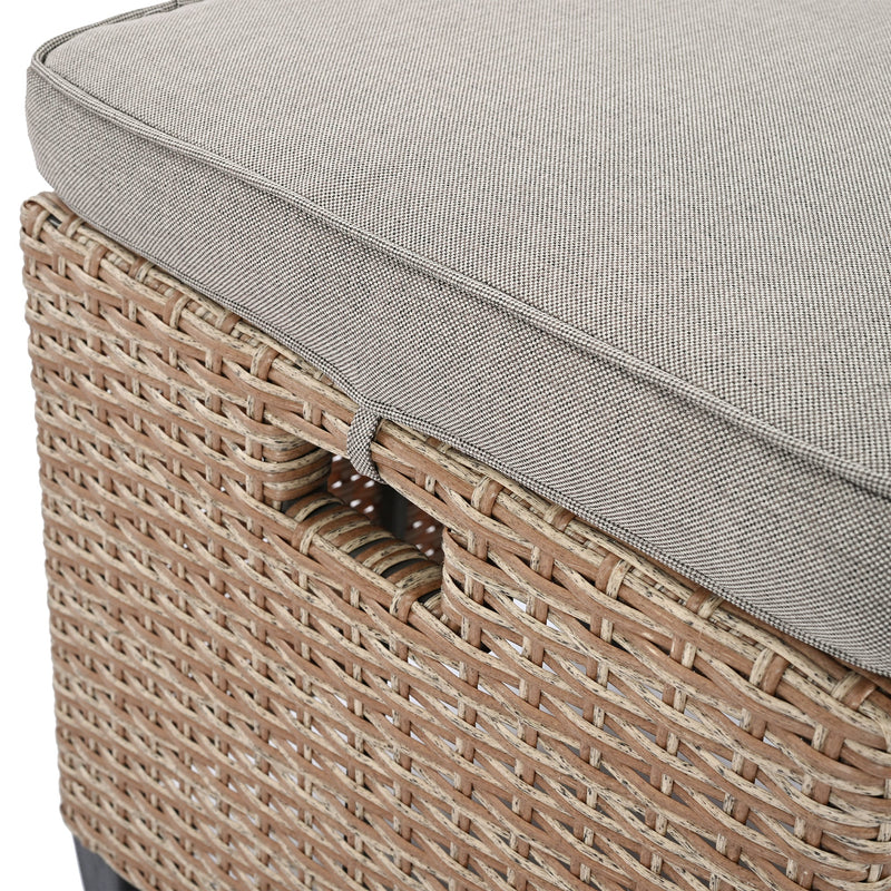 6-Piece Outdoor Rattan Wicker Set Patio Garden Backyard Sofa, Chair,