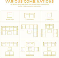 7-Piece Wicker Patio Furniture Set, Boho Outdoor Conversation Set