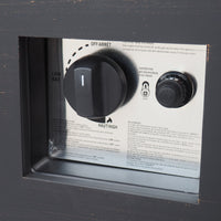 Outdoor Iron Square Propane Fire Pit with Tank Space, Brushed Brown