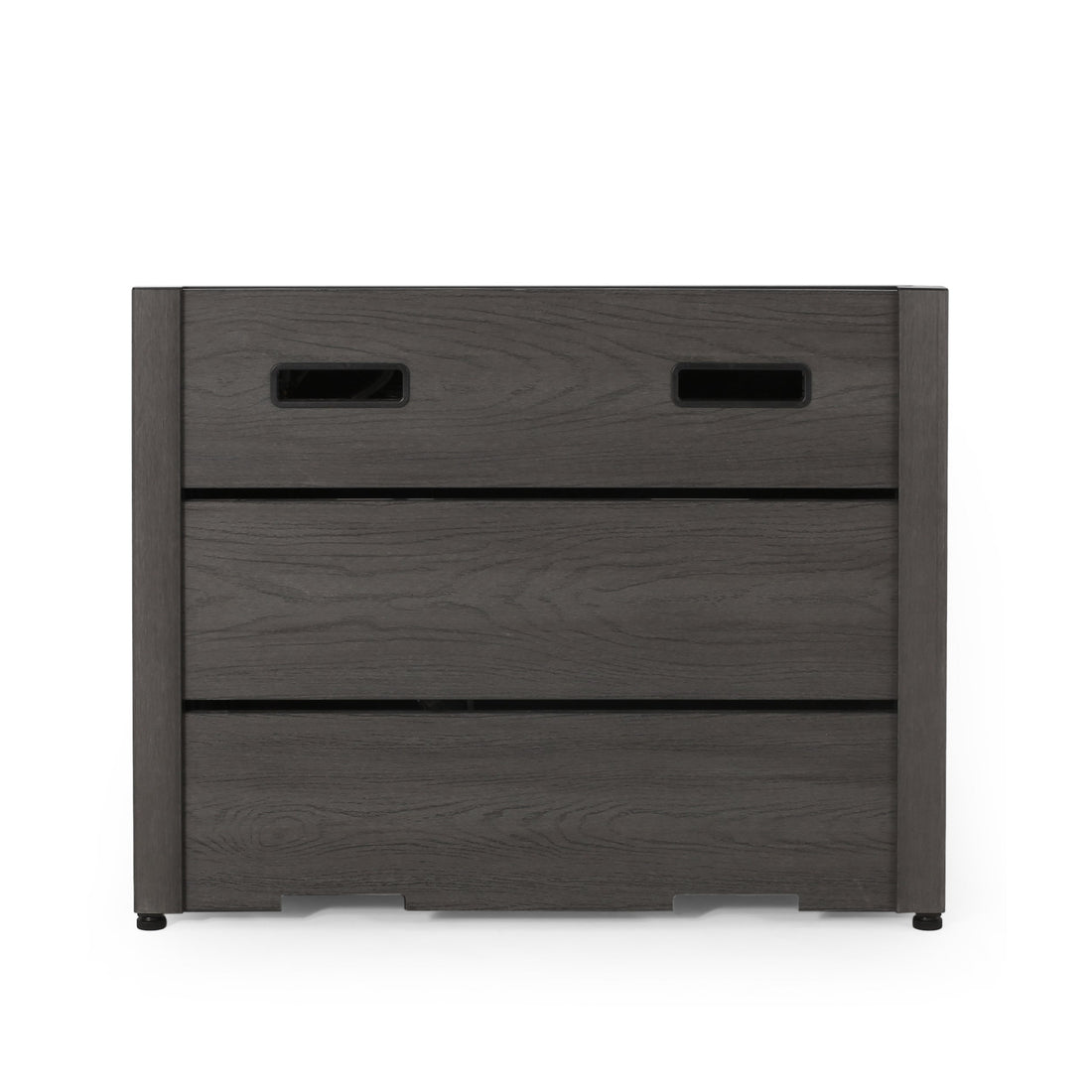 Rustic Style Outdoor 31' WPC Base Square Propane Fire Pit, 40,000 BTU,