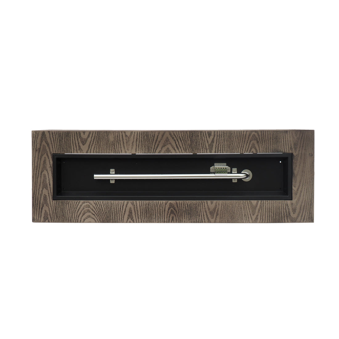 Outdoor 48' Rectangular Iron Propane Fire Pit with 50,000 BTU, Brown