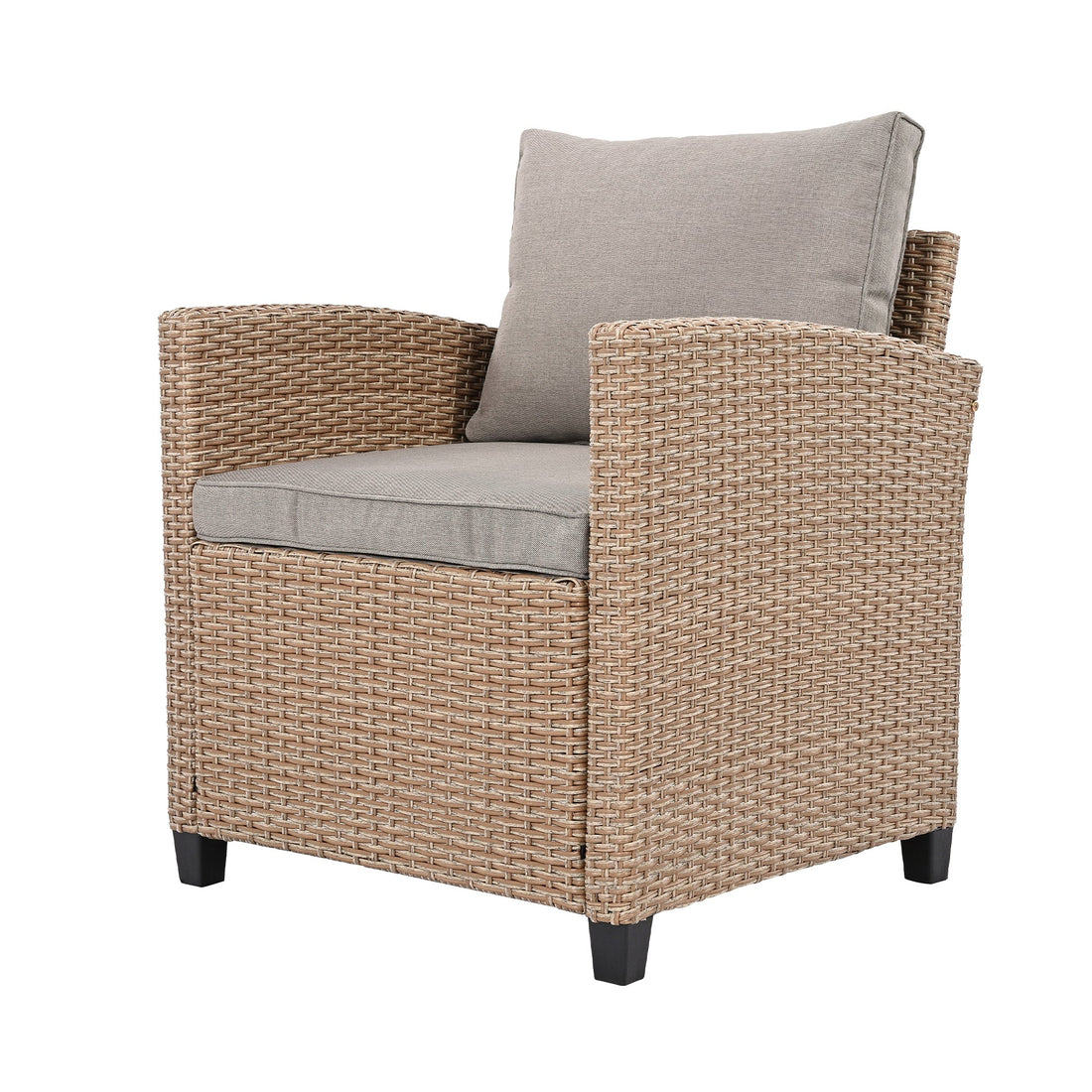 6-Piece Outdoor Rattan Wicker Set Patio Garden Backyard Sofa, Chair,