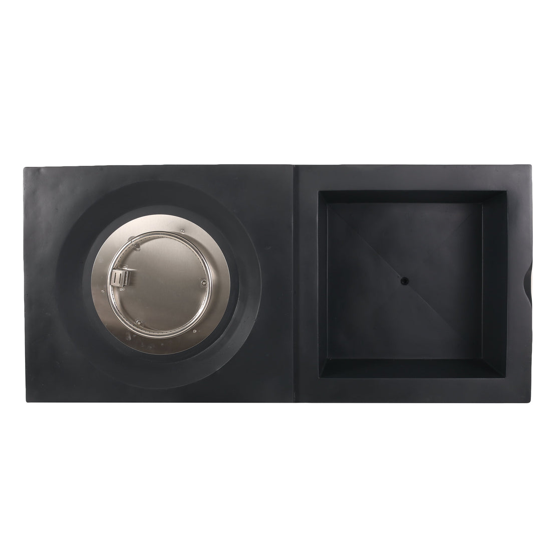 Outdoor 50,000 BTU Lightweight Concrete Rectangular Fire Pit Table