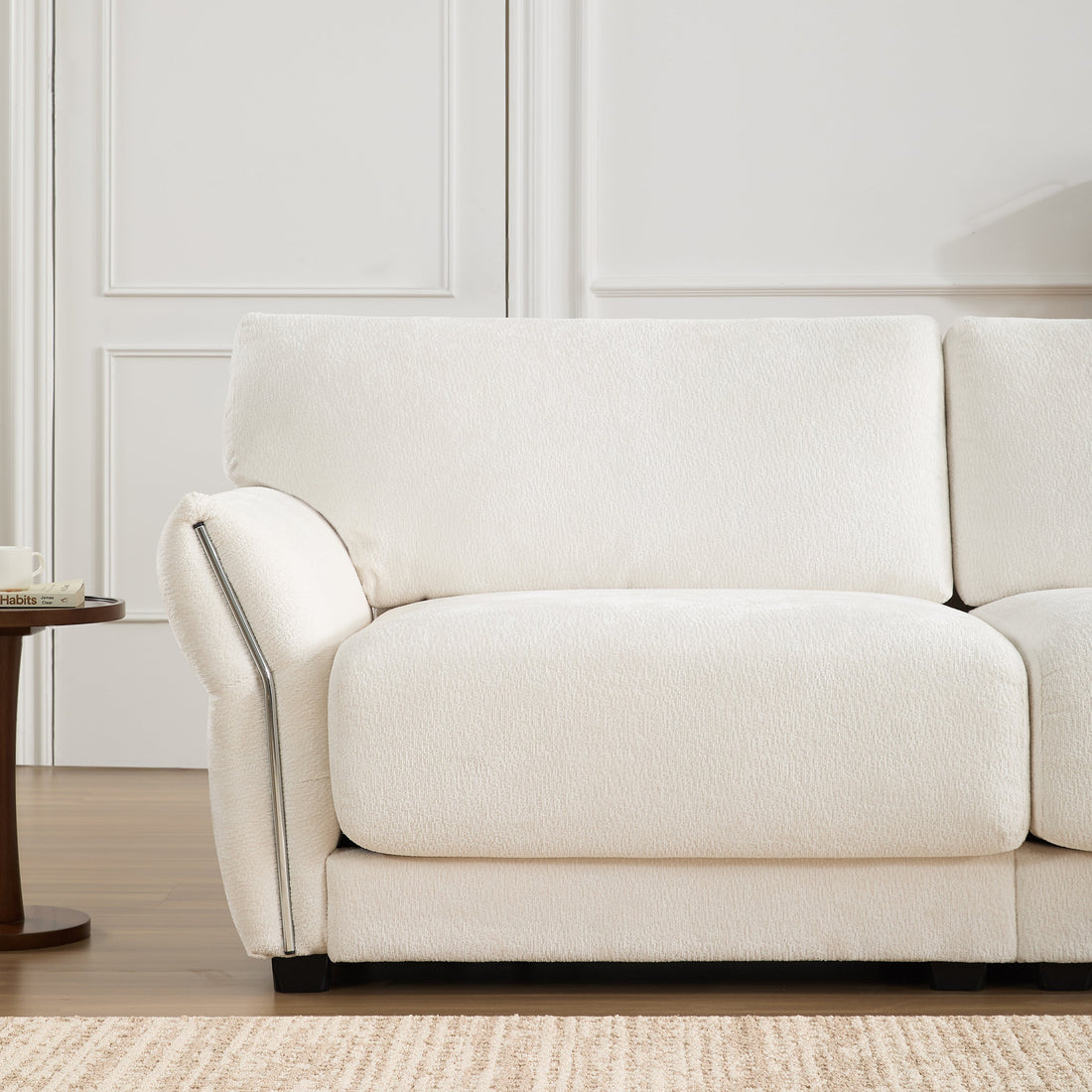 110' Modular Sectional Sofa, L-Shape with Extra-Wide Seat Cushion, USB