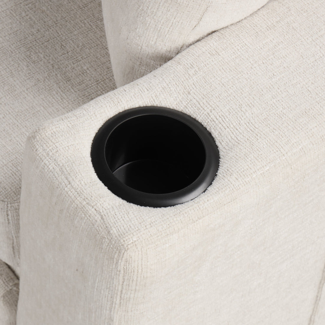 Beige Chenille Sectional Sofa Convertible Pull-out Bed with Storage