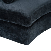 4-Seater Curved Modular Chenille Sofa – Navy Blue