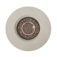 Modern Outdoor 50,000 BTU Round MgO Concrete Propane Fire Pit, Light