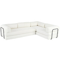 L-Shaped Modular Sofa Bed in Corduroy Fabric, Ideal for Living Rooms