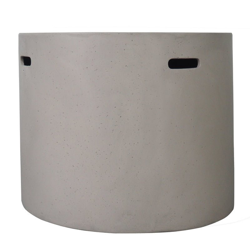 Light Grey Magnesium Oxide 31' Round Fire Pit with 40,000 BTU for