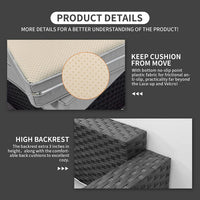 5 Pcs Outdoor Furniture Sets Patio Furniture Set with 45" Fire Pit